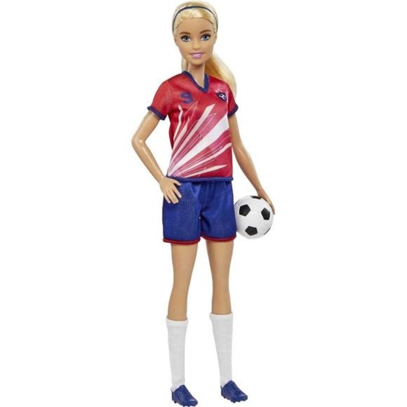 Barbie Playing Soccer Doll with Blonde Ponytail , New in Box - Picture 6 of 6